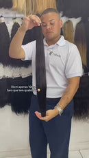 70CM VIETNAMITA ESPECIAL CASTANHO ESCURO LISO ONDULADO